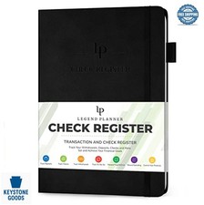 Check Register Ledger Book Large 7x10 Eco Leather Hardcover Accounting Log picture
