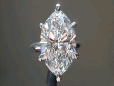 Rare 19 Ct Certified Treated Off White Diamond Solitaire Ring In 925 Silver picture