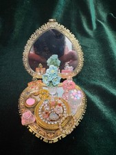 NEW Fancy OOAK  Dollhouse Miniature Compact Mirror Miniature Vanity 1:12 Gift picture