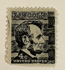 USA President Abraham Lincoln 4 Cent Postage Stamp Black Rare picture