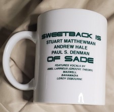 SADE SWEETBACK EXTREMELY RARE PROMOTIONAL ONLY COFFEE MUG 1996 NM COND  picture