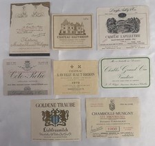 8 - 1960’s - 1970’s French Wine Labels Lot #2 (8 Labels) picture