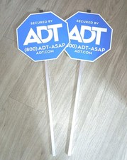 2 Security Sign 27 Inch Aluminum Yard Warning Signs with Stakes for Outdoor Home picture