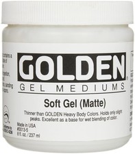 Golden Artist Colors Soft Gel Matte Acrylic Medium 8 fl. oz. Collage Adhesive picture