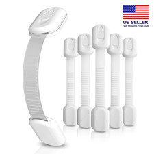 Child Safety Cabinet Locks Adjustable Baby Proof 6/8 Pack No Drill 3M Adhesive picture