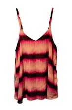 Torrid Sophie Chiffon Striped V-Neck Spaghetti Strap Cami Tank 00 picture