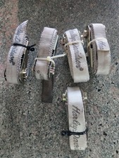 Vintage HARLEY DAVIDSON Stamped Ratchet Tie Down Motorcycle Straps - Lot Of 5 picture