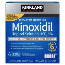 Kirkland Minoxidil 5% Extra Strength Men 6 Month Supply Hair Regrowth picture