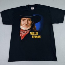 Vintage Willie Nelson 16 Biggest Hits Black T-Shirt Size L Country Music Tee  picture