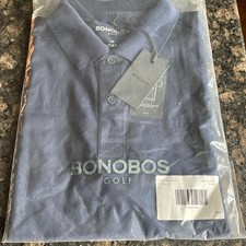 Bonobos Golf Polo M-Flex Medium Standard Fit Heather Navy New R215- picture