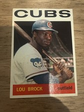 1964 Topps - Lou Brock #29 Chicago Cubs No Creases Nice Color Centered picture