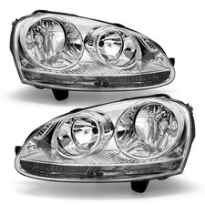 Pair Headlights For 2005-2010 Volkswagen Jetta Sedan 06-09 Rabbit GTI LH+RH,Used picture
