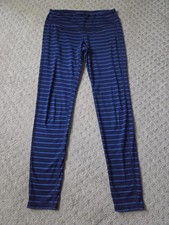 Athleta Navy Stripe Leggings, Small - Super Cute picture