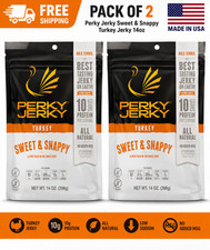 Perky Jerky Sweet and Snappy Turkey Jerky, 14oz - Low Sodium - 10g PACK 2 picture