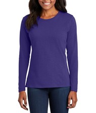 JustBlanks Women's Long Sleeve Core Cotton Tee T-Shirt - JBLPC54LS picture
