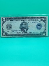 1914 $5 FEDERAL RESERVE NOTE ATLANTA(6-F) DISTRICT FINE-VERY FINE picture