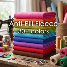 Solid Anti Pill Fleece Fabric - 60