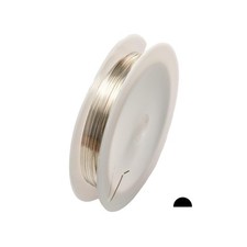 925 Sterling Silver Wire 24 Gauge Half Round Dead Soft 50FT CRAFT WIRE picture