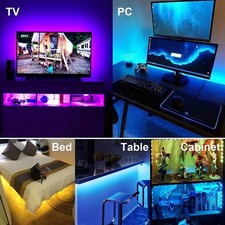5V USB LED Strip Lights TV Back Light 5050 RGB Color Changing with 24Key Remote picture