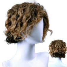 Men Long Curly Wave Blonde Wig Synthetic Hair Heat Resistant Male Fashion Style picture