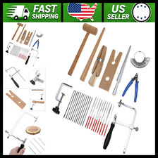 QWORK Jewelers Making Tools Set with Saw, Blades, Bench Pin, Ring Sizer, Hammer picture