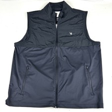 Vuori Sunday Element Full Zip Black Vest Sz XL Activewear Gym Golf EUC picture
