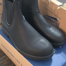 Blundstone Men's Black Leather Chelsea Ankle Boots Elastic Gore Pull-On US 10 picture