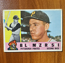 Topps 1960 Bill Mazeroski Base Set #55 Pittsburgh Pirates Baseball Card picture