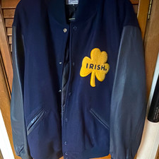 Ebbets Field Flannels Notre Dame Fighting Irish Jacket, XL, Blue/Gold picture