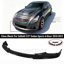 For Infiniti G37 Sedan Sports 4-Door 2010-2013 Gloss Black Front Bumper Spoiler picture