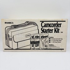 NEW AMBICO 52164 Camcorder Starter Kit V-0451 Bag 2 VT120 VHS Tapes V144 SEALED picture