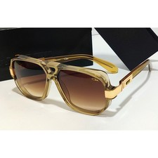 Sunglasses Gold Crystal Gold Frame Brown Tinted Lens Men's Women's Eyewear picture