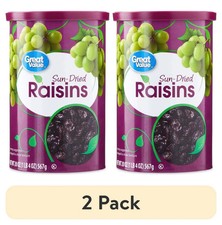(2 pack) Great Value Sun-Dried Raisins Canister, 20 oz (1lb 4oz) 567g picture