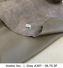 Avetco Gray Buffalo Full Grain Leather Hide 4-5oz Phoenix Soft 25-40 SF. picture