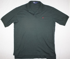 Vintage Polo Ralph Lauren Shirt Men's L Soft Cotton Jersey Made In Jamaica Green picture