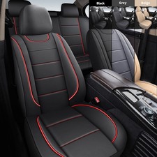 Axlcore Waterproof Leather Front Rear Car Seat Covers 5-Seat Full Set Protectors picture