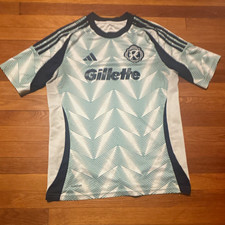 adidas Real Madrid Gillette White/Blue Soccer Jersey Shirt picture
