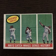 1959 Topps #464 Willie Mays Baseball Thrills - Giants - Off Centered VG-EX picture