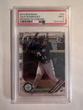 2019 Bowman Julio Rodriguez 1st Bowman Chrome Prospects BCP-33 PSA picture