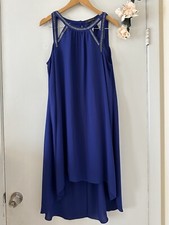 NWD BCBG MAX AZRIA Womens sz M ORIENT BLUE JACQLYN SLEELESS DRESS  picture
