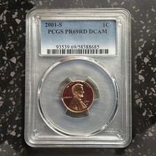 2001-S Lincoln Memorial Cent - PCGS PR69RD DCAM - Proof picture