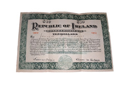 Republic Of Ireland 1920 $10 Historical Document Bond picture