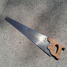 Vintage Millers Falls 26 Inch Hand Saw MF Logo Warranted Superior Unrestored -up picture