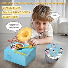 Toddler Phonograph with 96 Music Learning Cards, Educational Gift picture