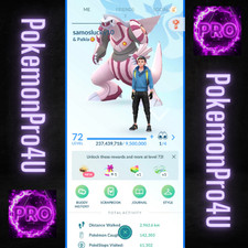 Pokemon Acc Go Lvl 72 | 38M Stardust | 84 Shundo | 466 Shiny | 200 Legendary picture