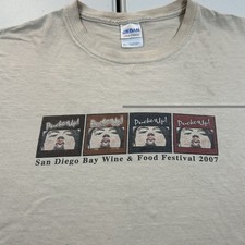 Vintage San Diego Wine & Food Festival 2007 Art Graphic Shirt Size XL Pucker Up picture