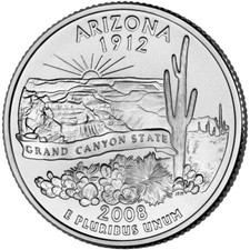 2008 D Arizona State Quarter.  Uncirculated From US Mint roll. picture