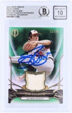 Jim Palmer Orioles Signed 2016 Topps Tribute Green Relic #TR-JP #/99 BAS 10 Card picture