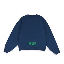 NWT RHUDE NAVY HAMPTON REGATTA CREWNECK SWEATSHIRT SIZE XS $595 picture