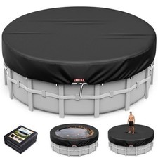 LXKCKJ 18FT Pool Cover for Above Ground Pool, Round 420D Solar Oxford Tarp picture